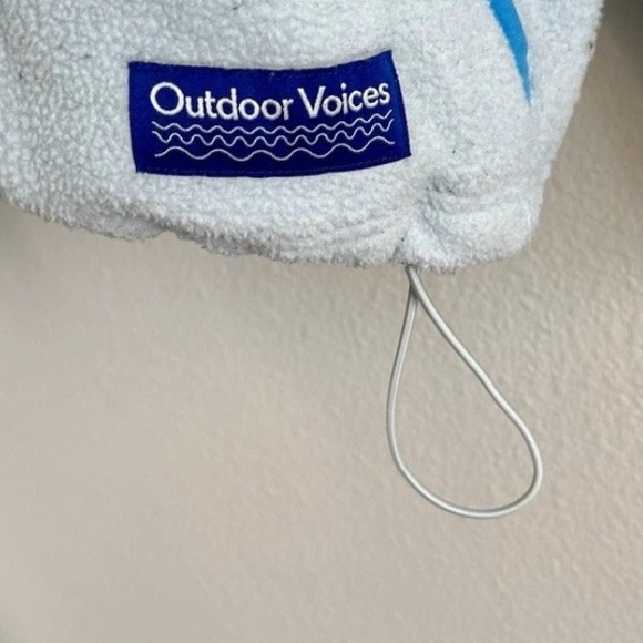 Outdoor Voices Women's Light Blue Fleece Jacket mid weight Sz XL winter warm - Picture 8 of 9